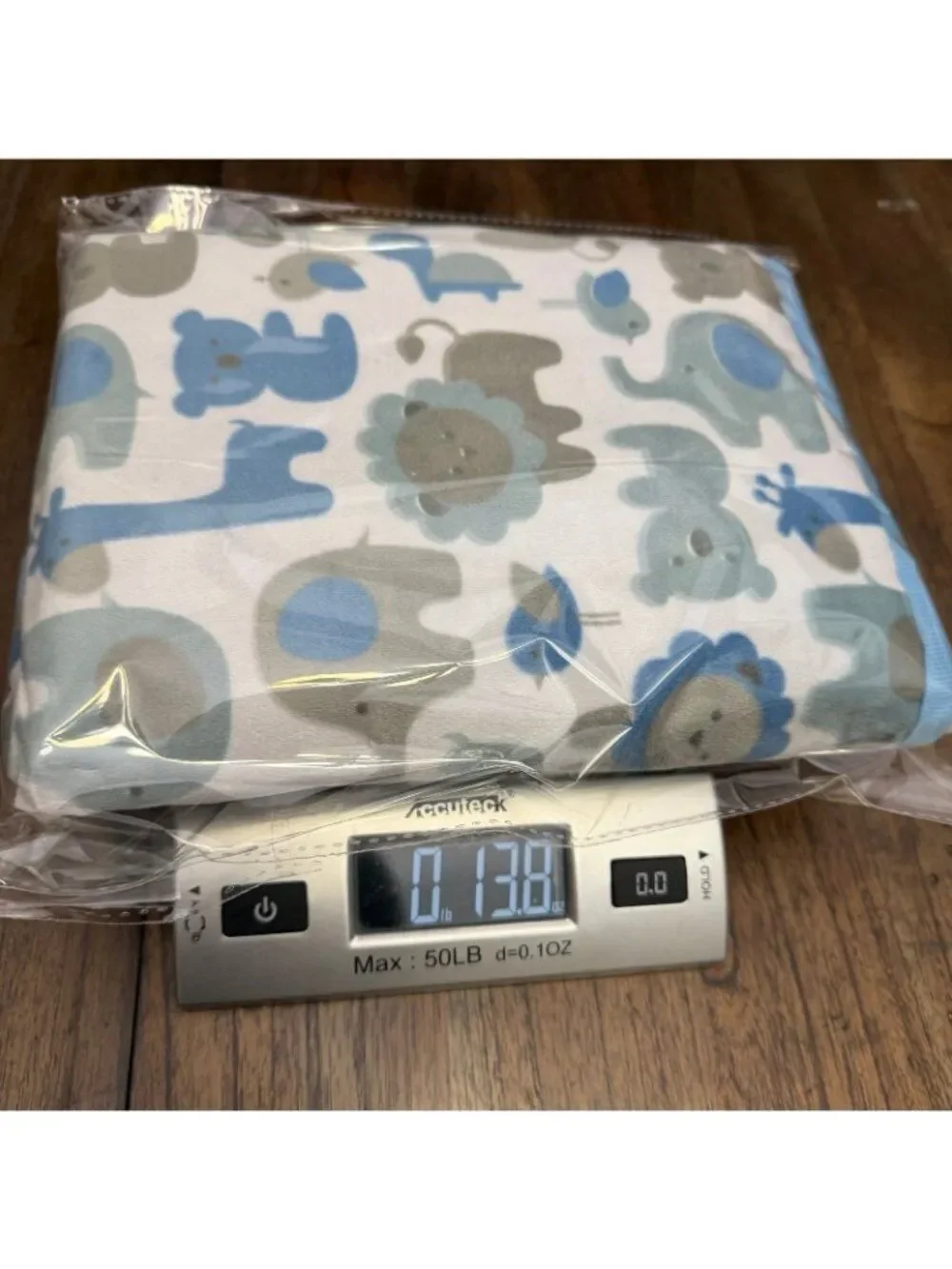 Baby Blue Jungle Theme Blanket